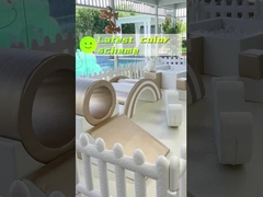 Indoor Kids Soft Play Equipment Commercial Golden And White Kids Party Center