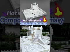 Kids White Soft Play Equipment Playground Ball Pool Pit With Slide