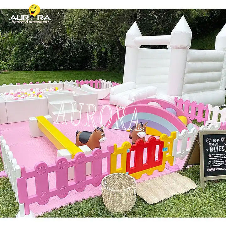 Indoor Playground Inflatable Soft Play Equipment Party White Ball Pit For Kids