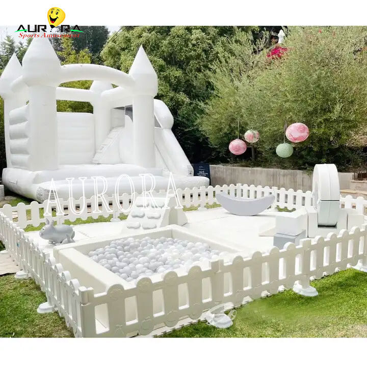 Indoor Playground Inflatable Soft Play Equipment Party White Ball Pit For Kids