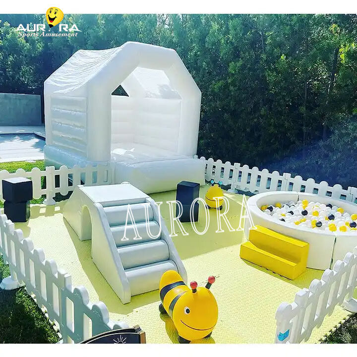 Indoor Playground Inflatable Soft Play Equipment Party White Ball Pit For Kids
