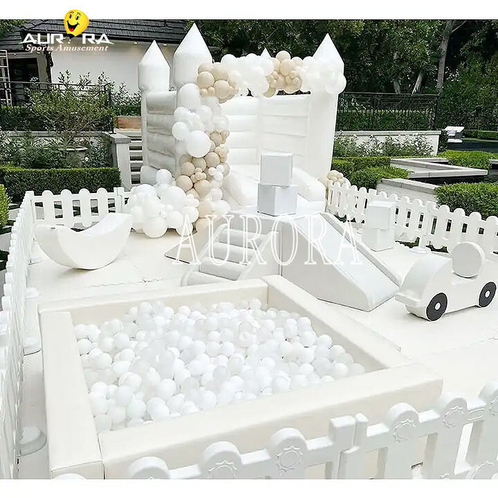 Indoor Playground Inflatable Soft Play Equipment Party White Ball Pit For Kids