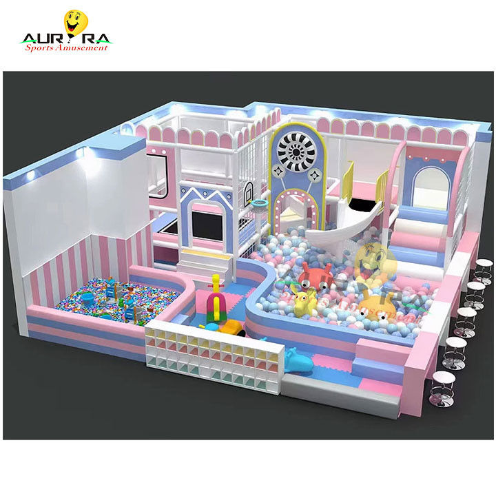 Outdoor Indoor Children Indoor Soft Play Equipment Commercial Pink For Playground