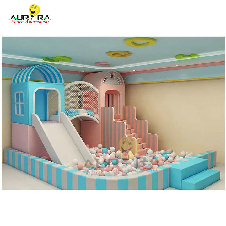 Outdoor Indoor Children Indoor Soft Play Equipment Commercial Pink For Playground
