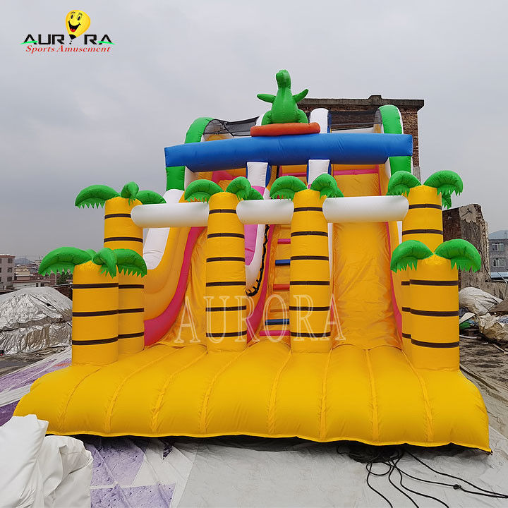 Yellow All Ages Commercial Inflatable Slide Customized For School Events Fun And Safe