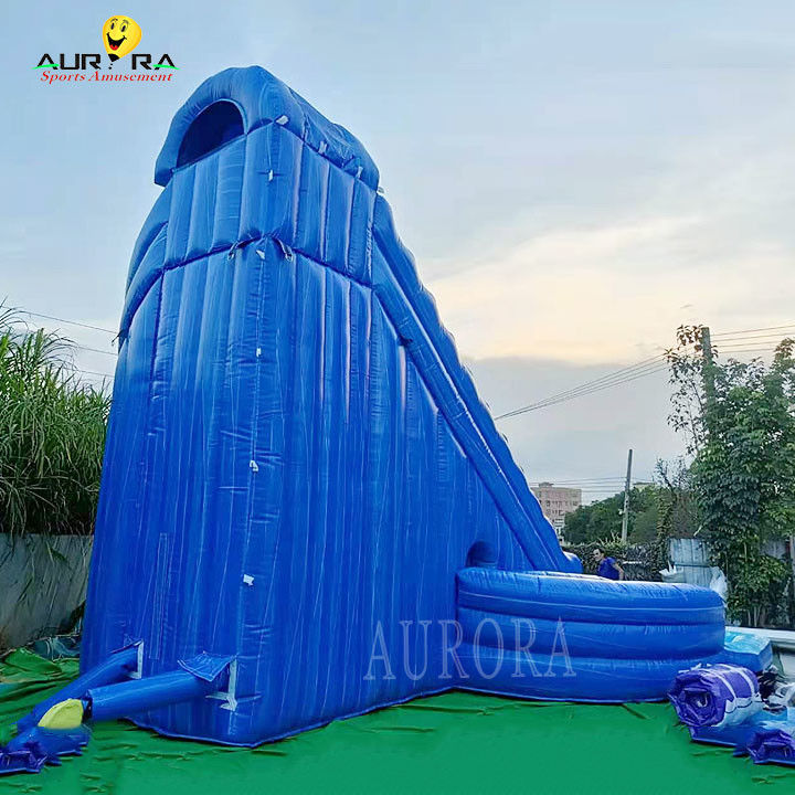 Indoor Playground Inflatable Water Slide Blue For All Ages customized Size