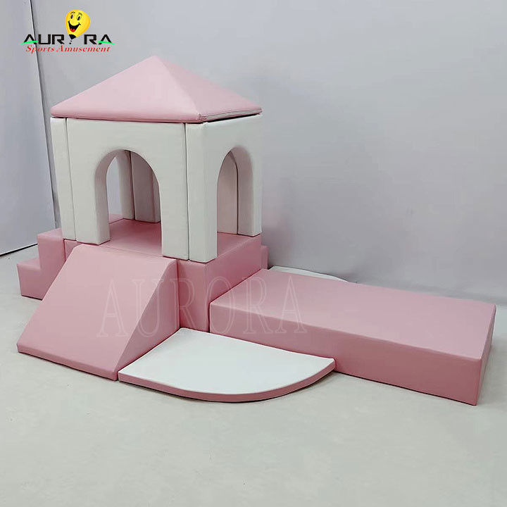 Soft Play Set Playground Pastel Climb And Play Soft Blocks Pink White Flower Mini