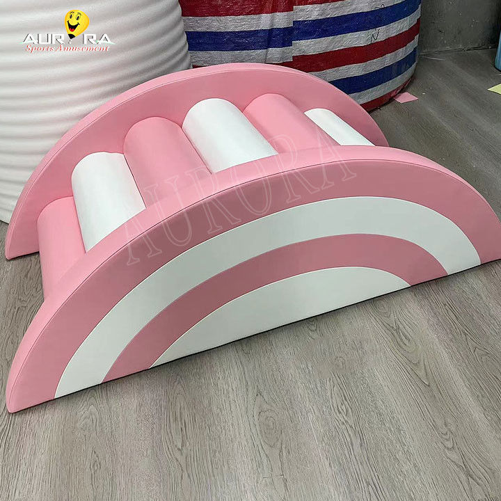 Soft Play Set Playground Pastel Climb And Play Soft Blocks Pink White Flower Mini