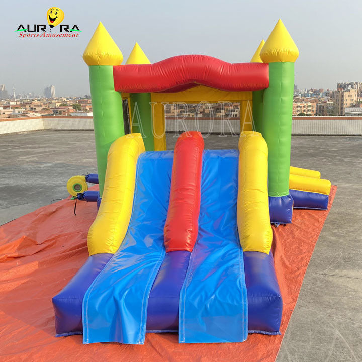 Colorful Jumping Castle Combo Kids Inflatable Bounce House With Slide