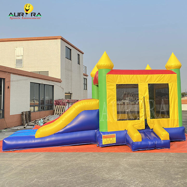 Colorful Jumping Castle Combo Kids Inflatable Bounce House With Slide