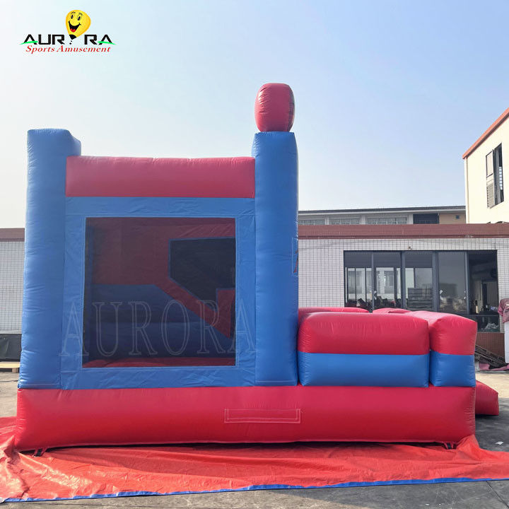 Spider Man Theme Colorful Inflatable Bouncy Castle Bouncer Combo Customized