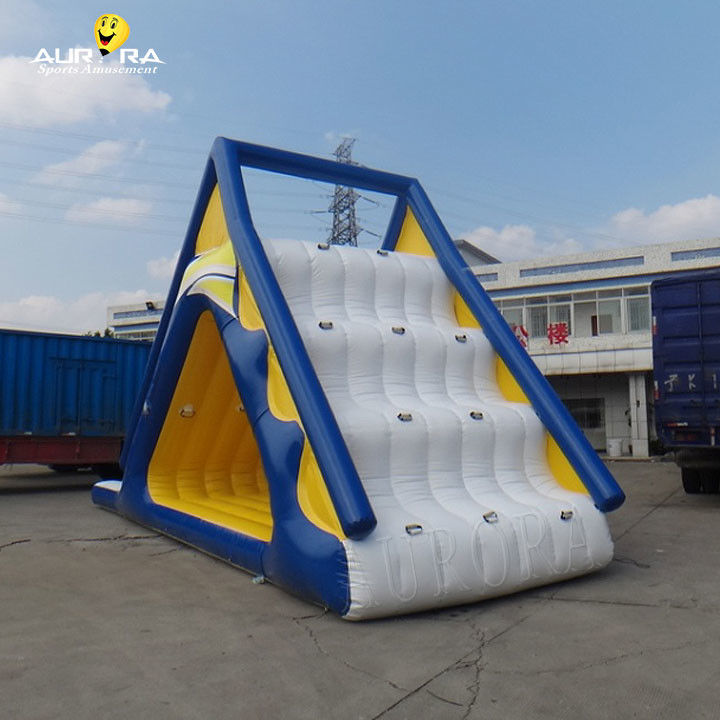 Outdoor Party Inflatable Water Toys Floating Water Slide Climbing Wall Tower For Sea