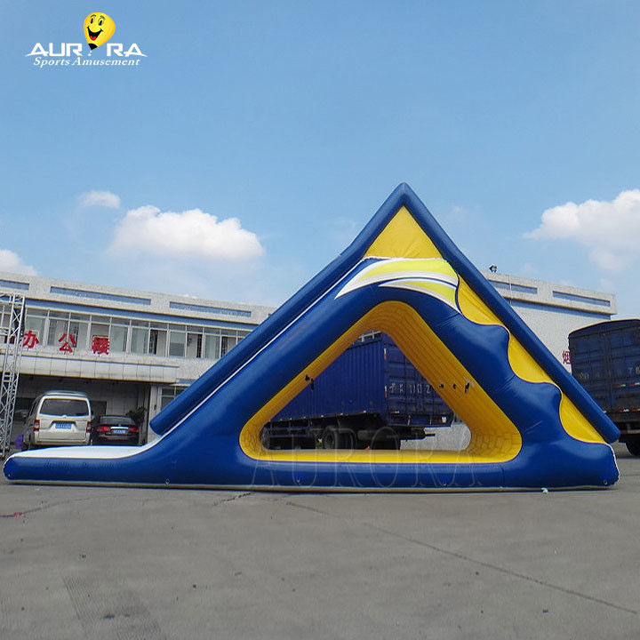 Outdoor Party Inflatable Water Toys Floating Water Slide Climbing Wall Tower For Sea