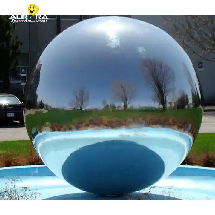 Sealed Giant Sphere Ball Silver Inflatable Mirror Spheres For Decoration