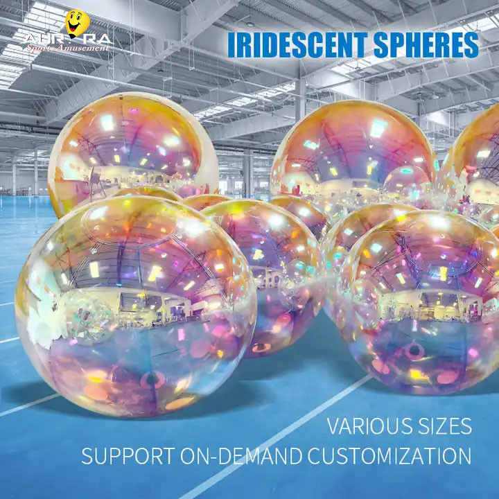PVC Colored Decorative Inflatable Mirror Spheres Customized Large Mirror Ball