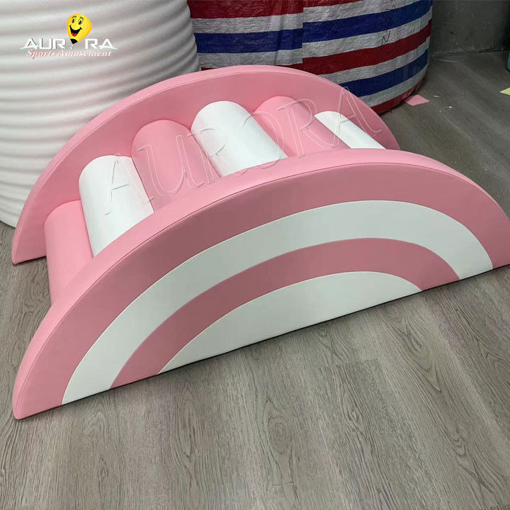 Playground Soft Play Equipment Set Outdoor Plays Pink Blue White Indoor Bouncy
