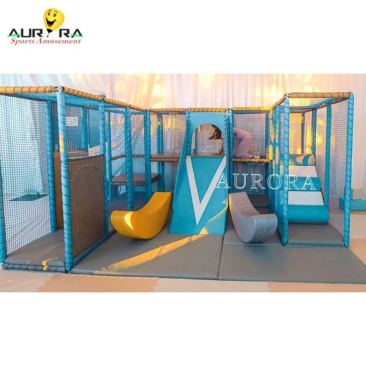 Kids soft play ground climbing with indoor and outdoor playground PU set