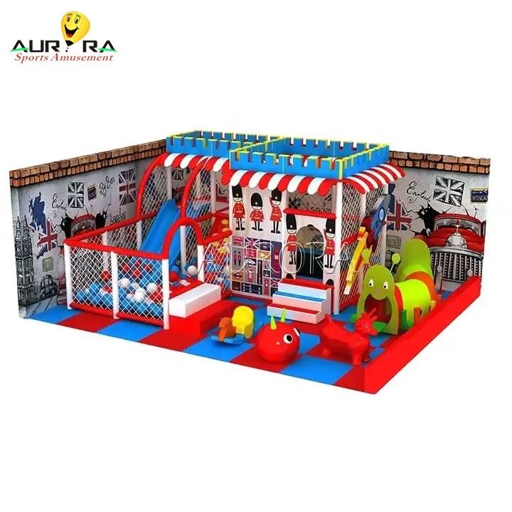 Customized soft play area for kids center indoor climbing build by Aurora