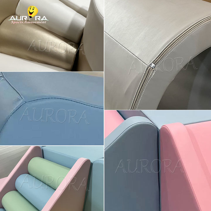 kids playground Wholesale soft play white slide area indoor for ball pit