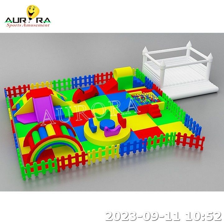 Kids Carnival Colors Pastel Foam Indoor Soft Play Equipment Customized Color