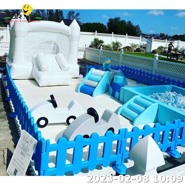 Customized Kids Play Blue Soft Ball Pit Indoor Soft Play Equipment Digitial Printing