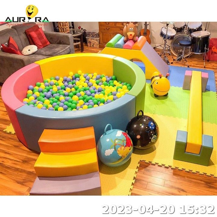 Orange Round Ball Pit Pool Game Playground Children Slide Indoor Soft Play