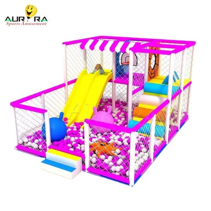 Indoor Theme Park Blue Children's Amusement Park Equipment with 1 and Steel Materia