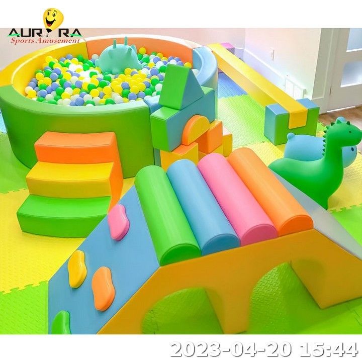 Indoor Soft Playground For Kids Soft Climber Set Birthday Party Event Blue