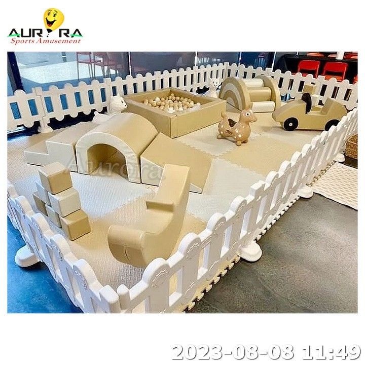 Soft Play Fence Baby Soft Play Set Ball Pit With Slide Ocean Balls Playground