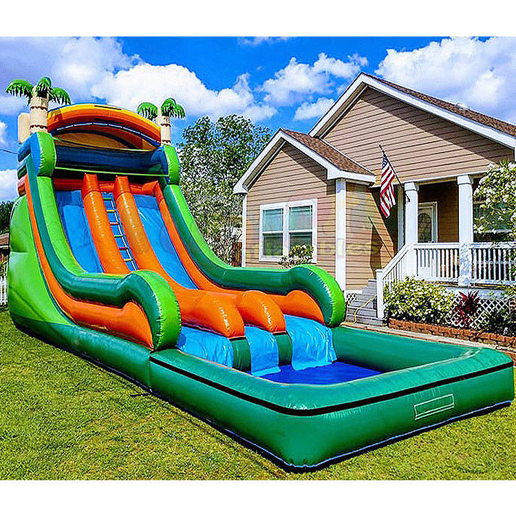 40ft Long Giant Slides Safe Inflatable Slip N Slide Jumbo Aqua Slide Water Slide