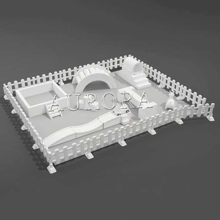 Custom All White Small Size Indoor Playgrounds Soft Play Equipment For Party
