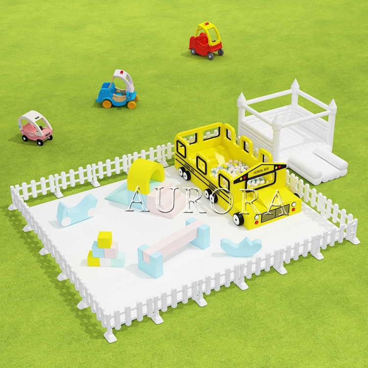 Custom All White Small Size Indoor Playgrounds Soft Play Equipment For Party