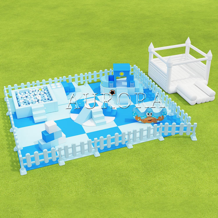 Custom All White Small Size Indoor Playgrounds Soft Play Equipment For Party
