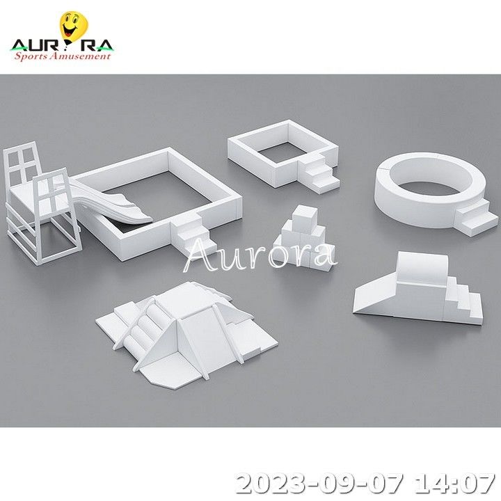 Soft Play Area For Baby White Soft Play Equipment For Kids Ball Pit With Slide