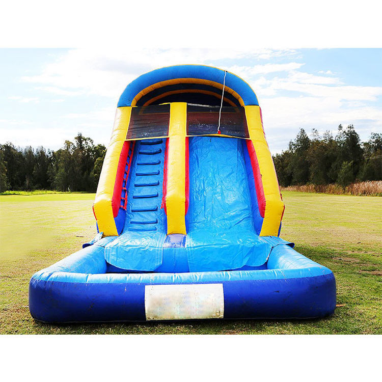 Bounce Obstacle Inflatable Water Slides For Pool Double Lane Colorful Adults Games