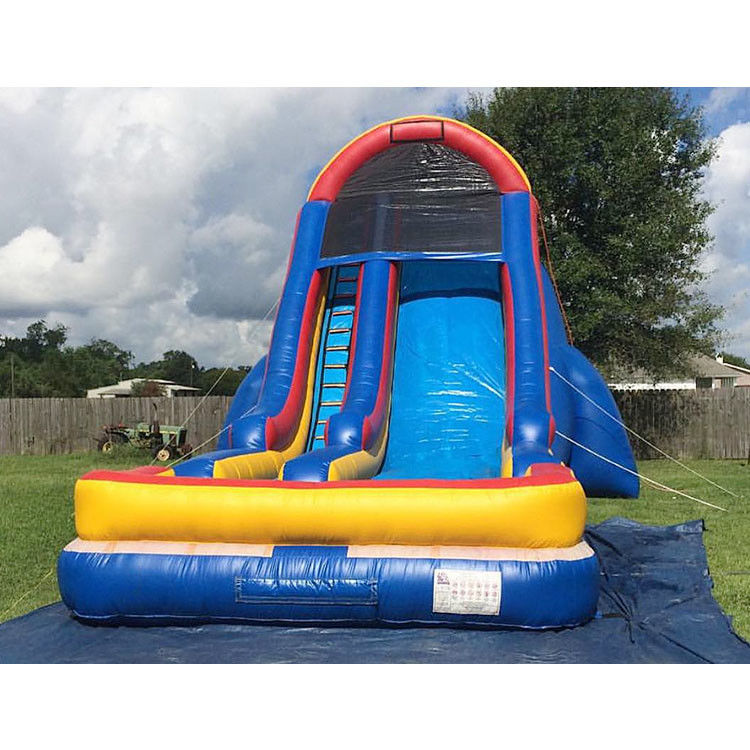 Tarpaulin Giant Inflatable Slides And Water Slides For Kids Party 0.55mm Pvc