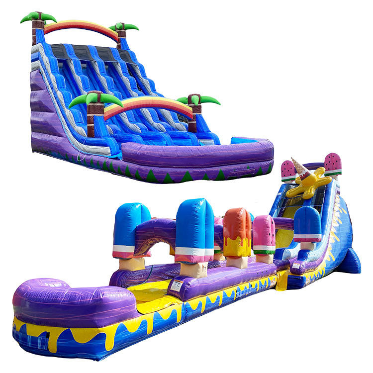 Inflatable Water Slide For Kids 25'H Palm Big Wholesale New Products For Sale