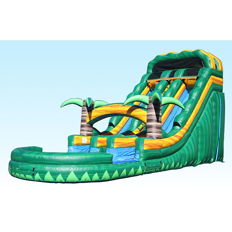 Inflatable Water Slide Pool large outdoor bouncer kids volcano slip n pool slide