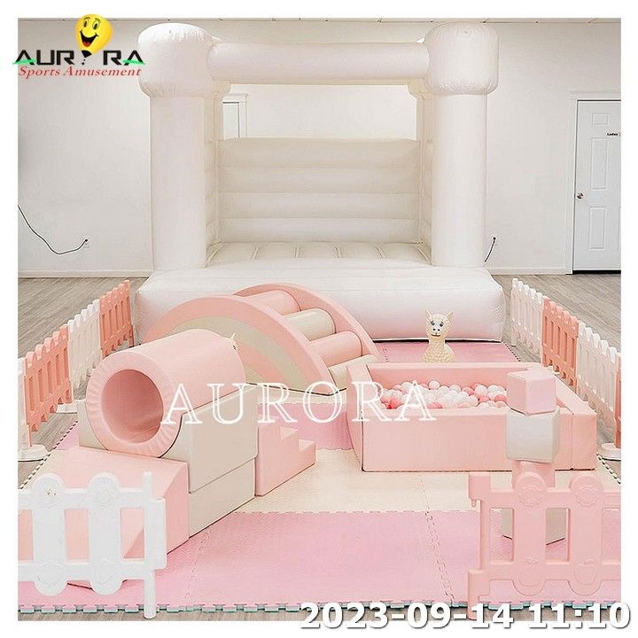 White And Blue Customized Soft Play Most Popular Indoor Kids Soft Play Center