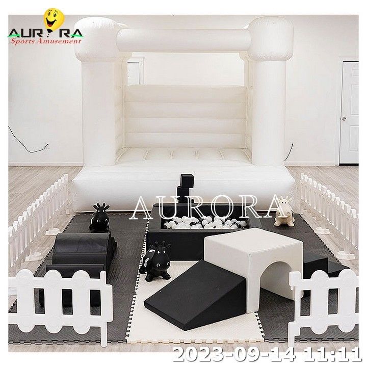 White And Blue Customized Soft Play Most Popular Indoor Kids Soft Play Center