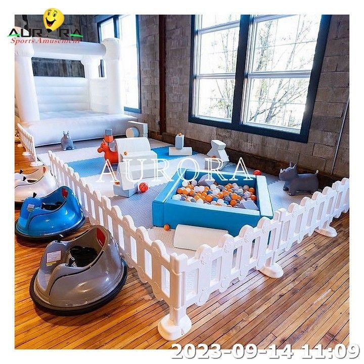 White And Blue Customized Soft Play Most Popular Indoor Kids Soft Play Center