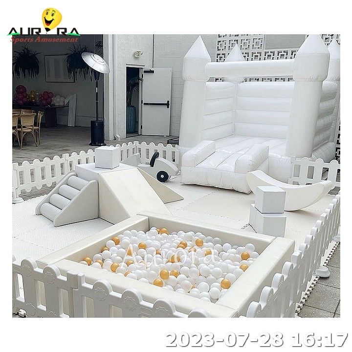 Soft Play Indoor Soft Play Equipment For Sale White With Inflatable Bounce House