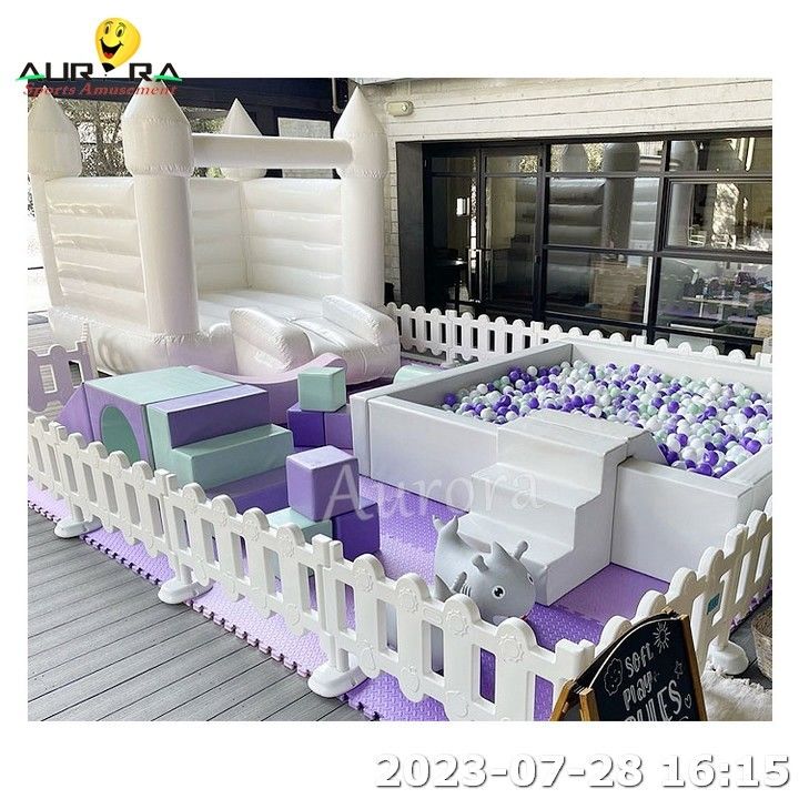 Soft Play Indoor Soft Play Equipment For Sale White With Inflatable Bounce House