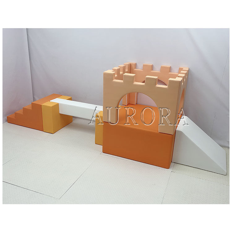 Customized Orange Soft Play Equipment Indoor Outdoor Playground With Ball Pit