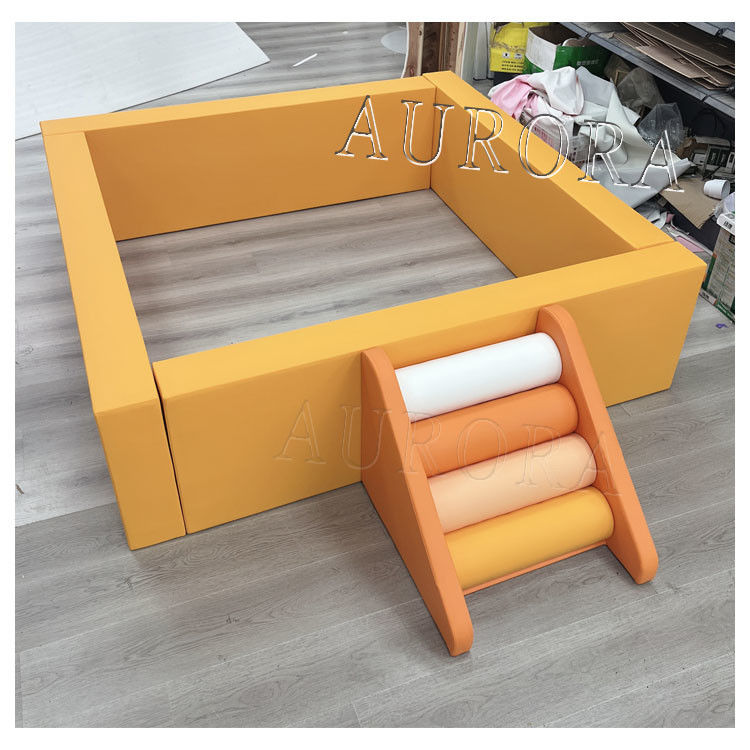 Customized Orange Soft Play Equipment Indoor Outdoor Playground With Ball Pit