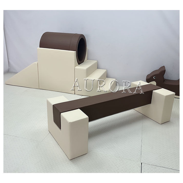 Factory Soft Play Playground Coffee Beige Equipment Indoor Soft Play Round Ball Pit