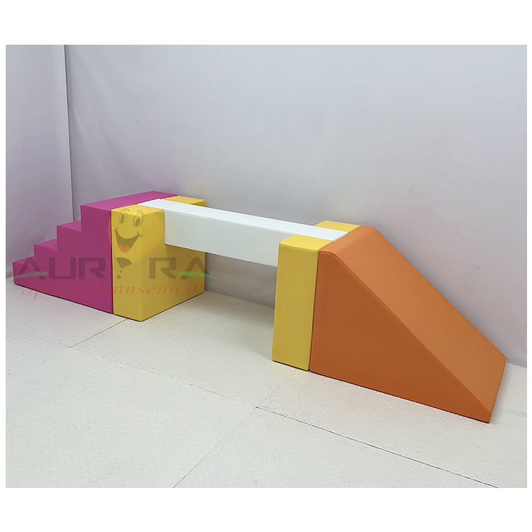 Orange Soft Play Equipment With Ball Pit And Slide Rose Red Soft Playground Indoor