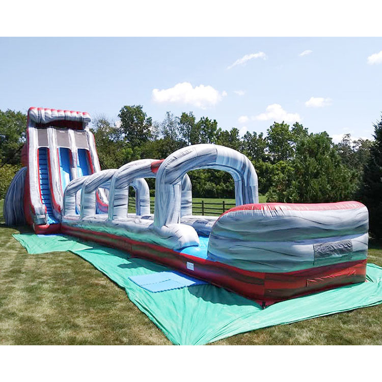 Indoor Inflate Water Slide For Kids Blue With Pool For Adults Outdoor Slide