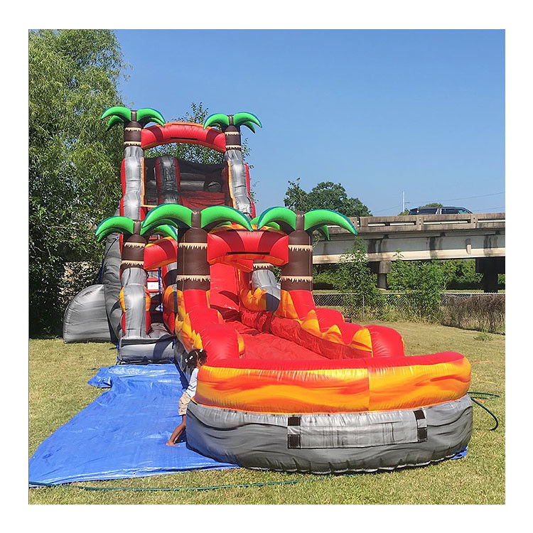 Indoor Inflate Water Slide For Kids Blue With Pool For Adults Outdoor Slide