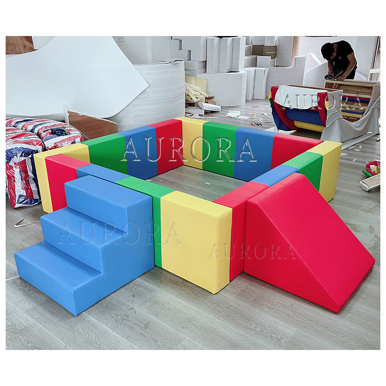 Soft Play Rental Equipment Soft Climbing Slide Play Colorful Foam Blocks Set